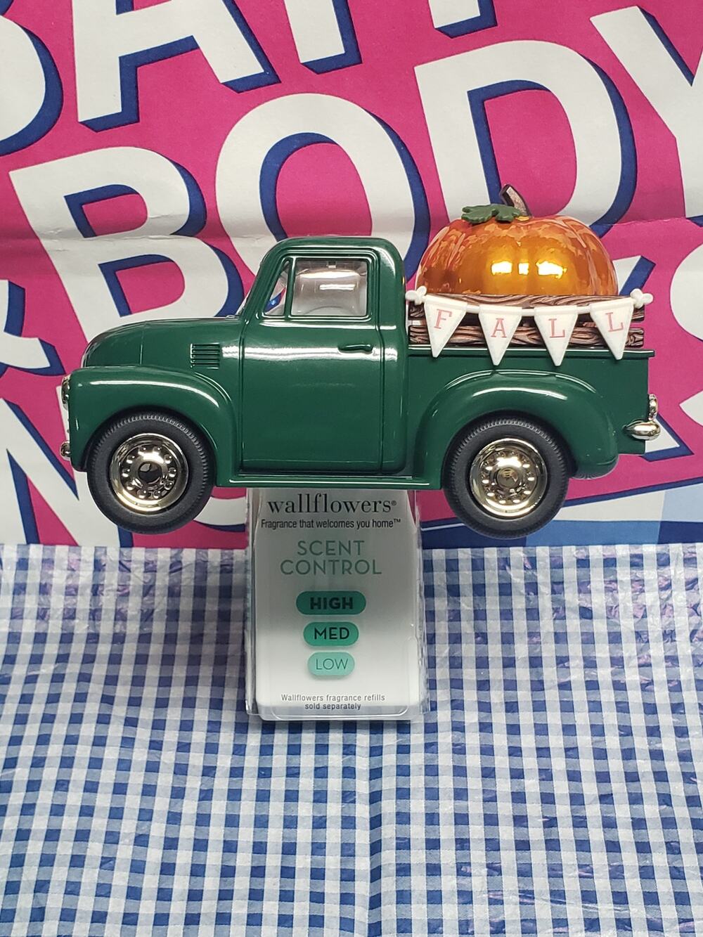 BBW Fall Pumpkin Truck Wallflowers Scent Control Fragrance Plug In Home Decor